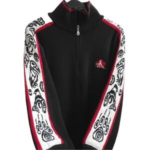 Kootenay Knitting Co Cardigan, Front Zip, Wool Blend, Made in Canada, Sz Large